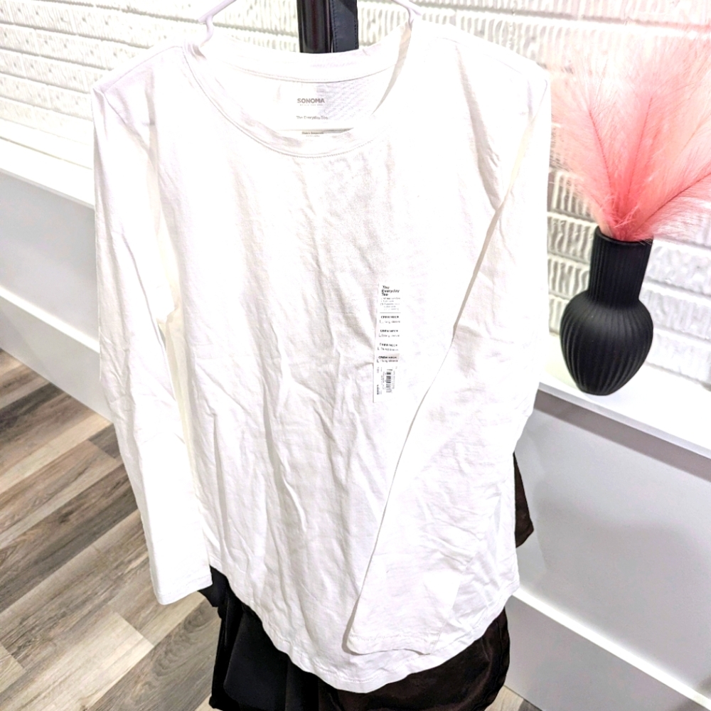 Long sleeve Sonoma White T-shirt size large